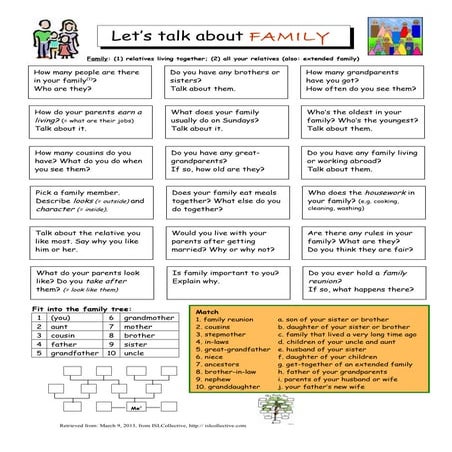 Conversation corner  family