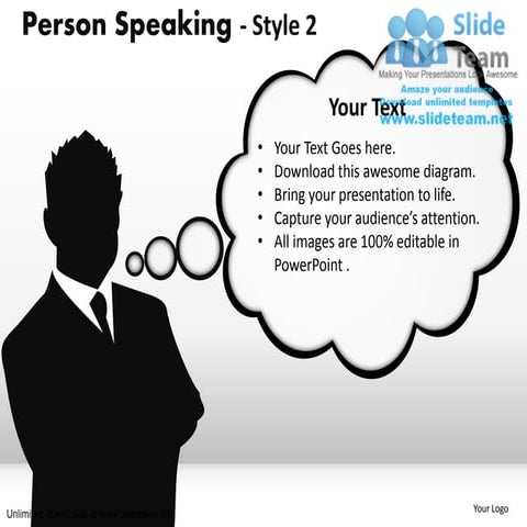 Conversation person speaking 2 power point slides and ppt diagram templates 