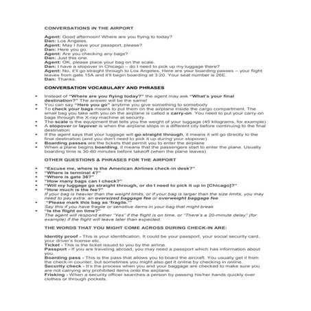 Conversations in the airport