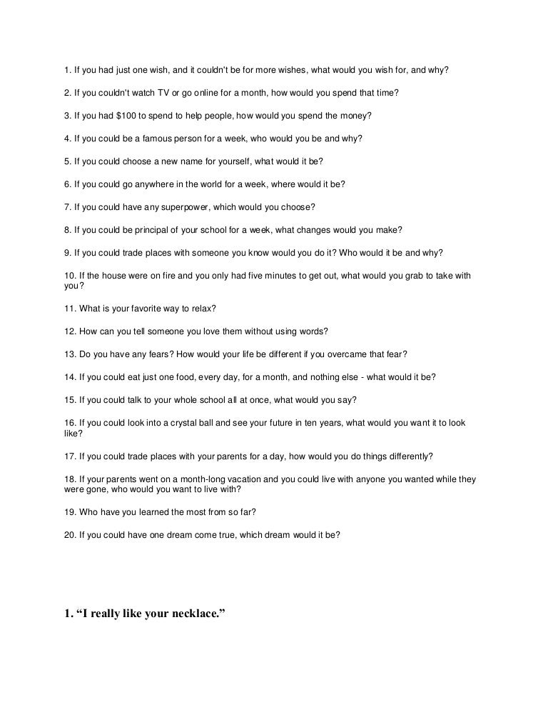 Conversation Starters
