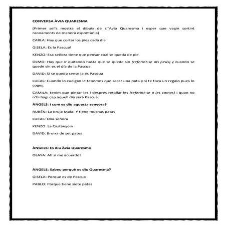 Conversa àvia quaresma