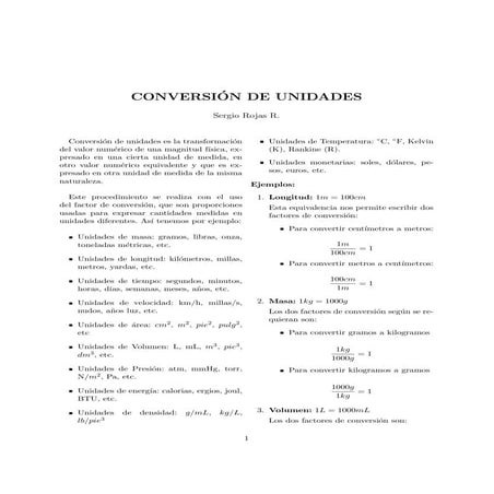 Conversión de unidades