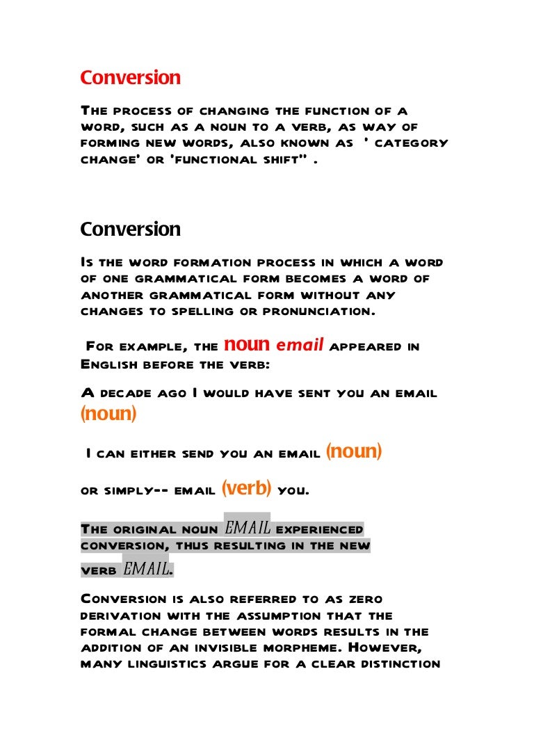 meaning of conversion in english