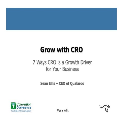 Grow with CRO - 7 Ways CRO is a Growth Driver for Your Business