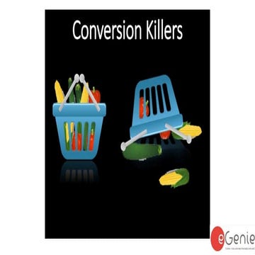 eGenie Conversion Optimisation & Conversion Killers