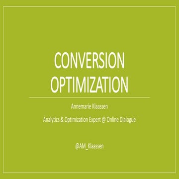 Conversion Optimization 