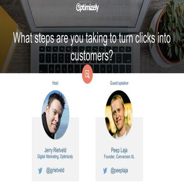 Conversion Optimization Webninar with Peep Laja 