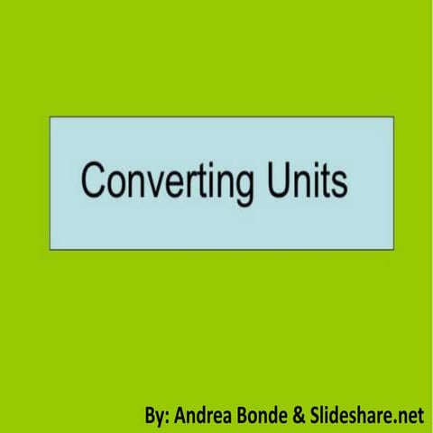 Conversion PPT Speed, Distance, Time