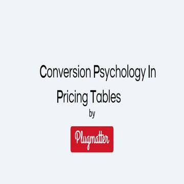 Conversion psychology in pricing tables