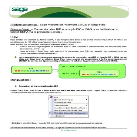 Conversion des RIB en couple BIC – IBAN pour l’utilisation du format ...