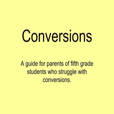 Conversions