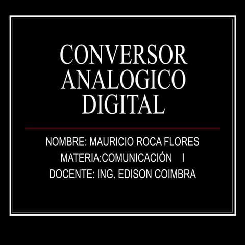 Conversor analogico digital