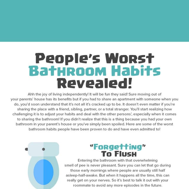 People’s Worst Bathroom Habits Revealed!