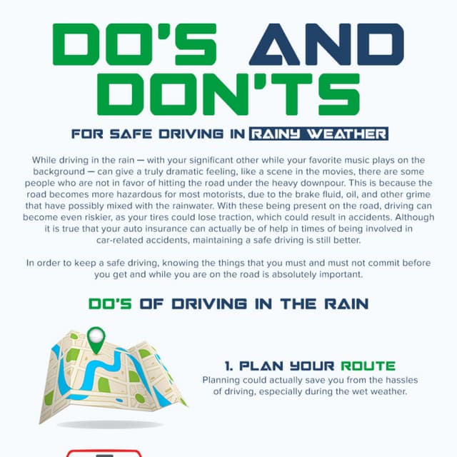 Do’s and Don’ts for Safe Driving in Rainy Weather