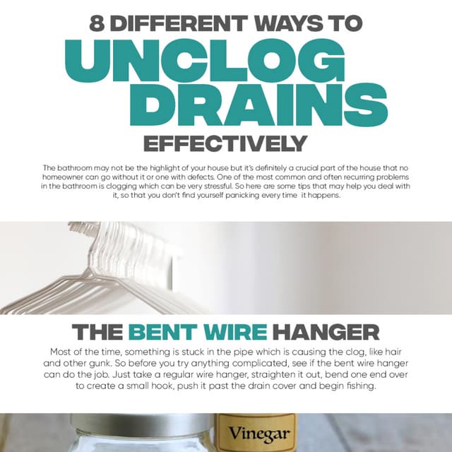8 Different Ways To Unclog Drains Effectively
