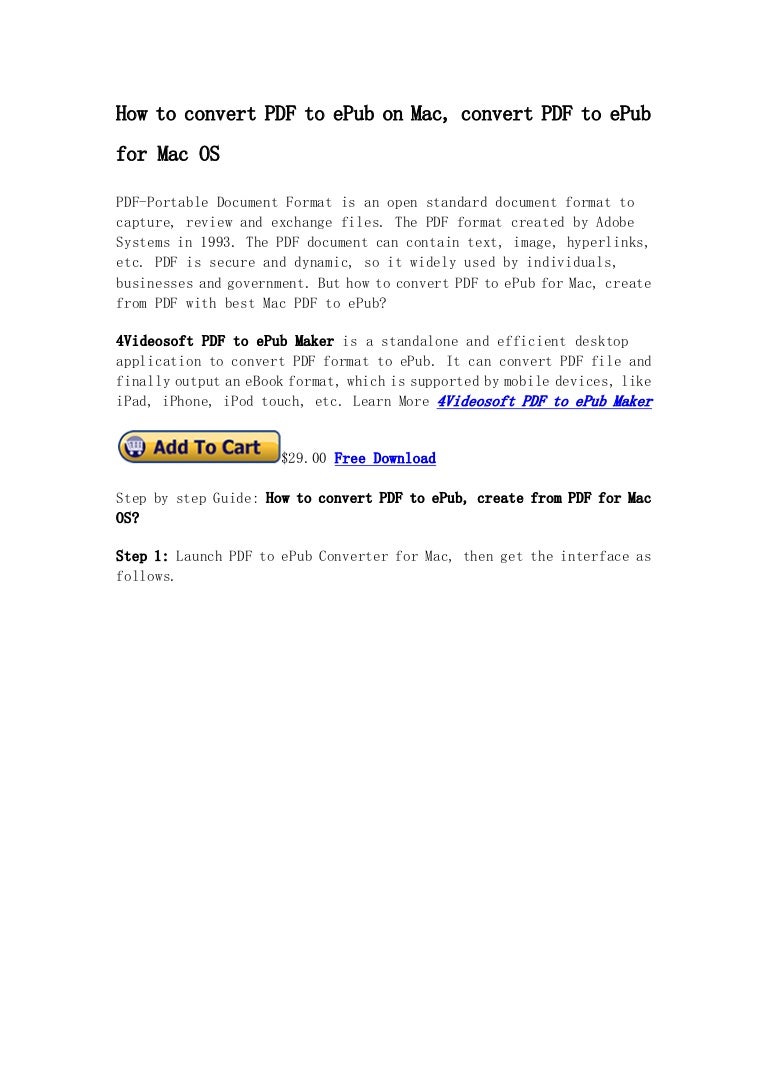 Pdf To Epub Converter For Mac