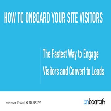 How to Onboard Your Site Visitors