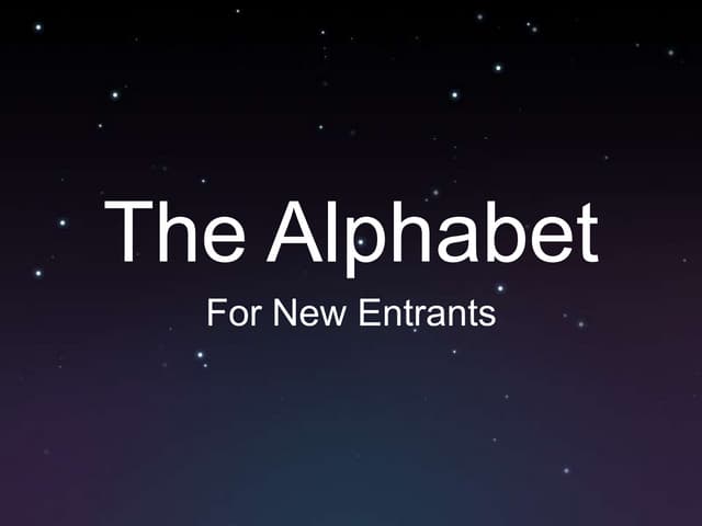 New Entrants Alphabet