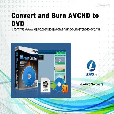 Convert and burn avchd to dvd