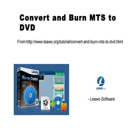 Convert and burn mts to dvd