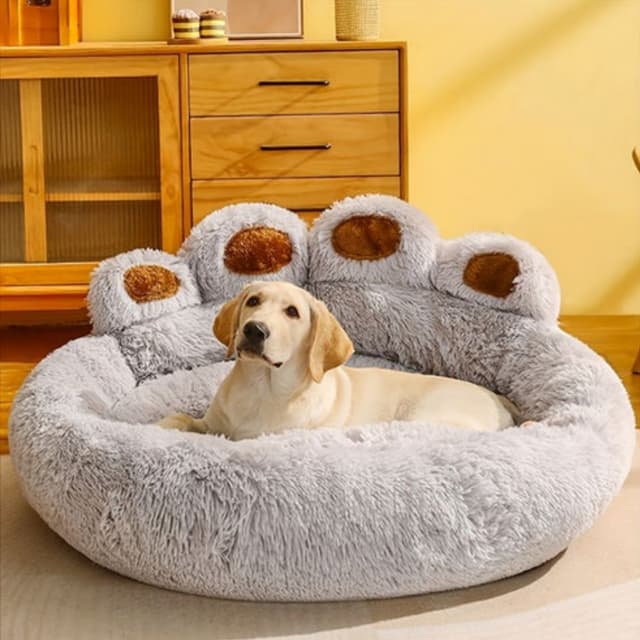 Faux Fur Bear Paw Pet Bed Cozy & Secure PDF