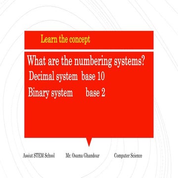 Convert from binary system to decimal system and vis versa