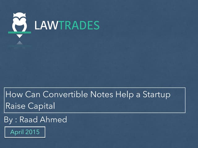 How Can Convertible Notes Help a St...