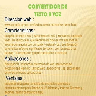 Convertidor De Texto A Voz