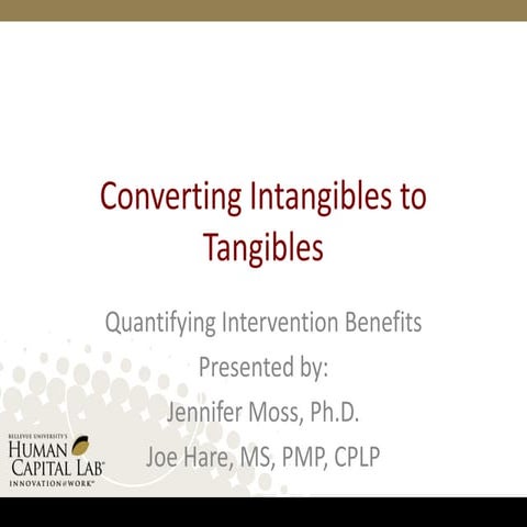 Converting intangibles to tangibles 09 | PPTX