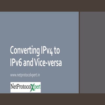Converting ipv4 to ipv6 and vice versa