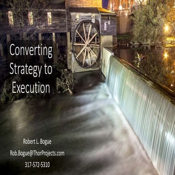 Converting Strategy to Execution