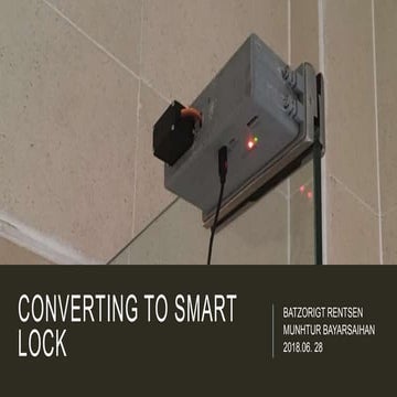 Making existing lock smart | PPTX