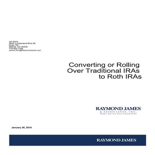 Converting Traditional Into Roth Ir As