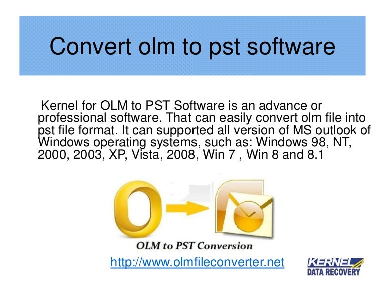 convert olm to pst