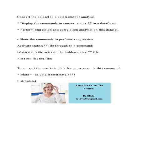 Convert the dataset to a dataframe for analysis. Display the co.docx