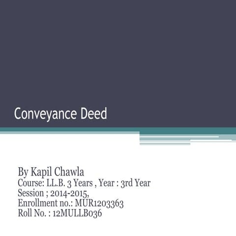Conveyance deed 