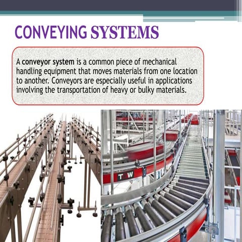 Conveyors and types