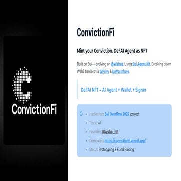 ConvictionFi - Sui Overflow Hackathon 2025 | PDF