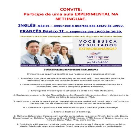 Convite aula experimental