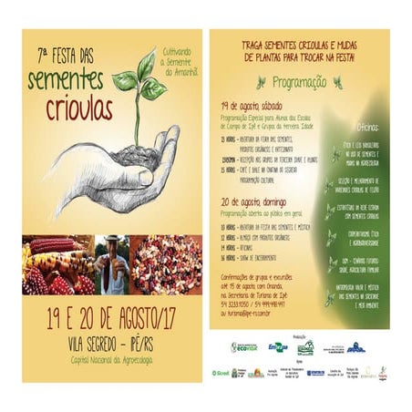 Convite festa sementes