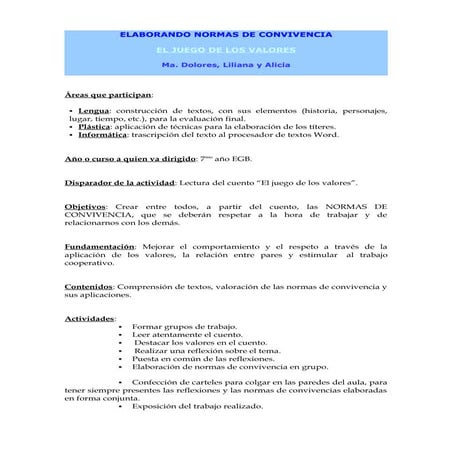 Normas de Convivencia