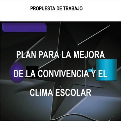 PLAN PARA LA MEJORA DE LA CONVICENCIA Y EL CLIMA ESCOLAR