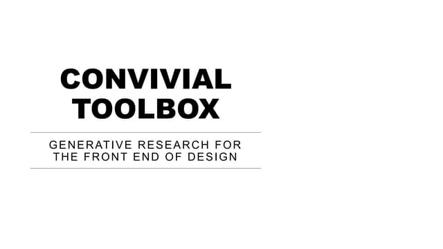 Convivial Toolbox