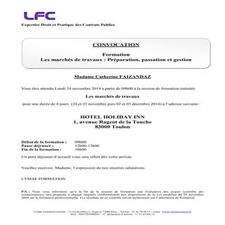 Convocation catherine faizandaz