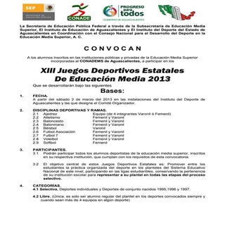 Convocatoria conadems2013