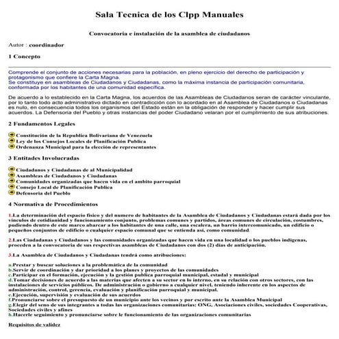Convocatoria E Instalacion De La Asamblea De Ciudadanos | PDF