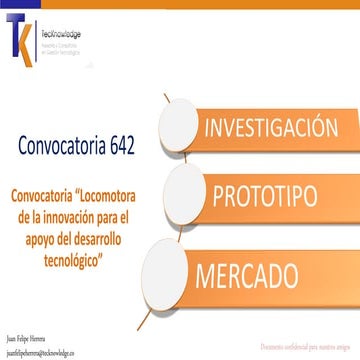 Convocatoria 642 Colciencias 2013 - 2014