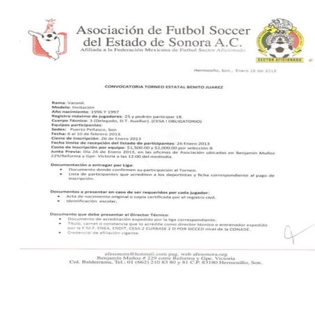 Convocatoria juvenil c