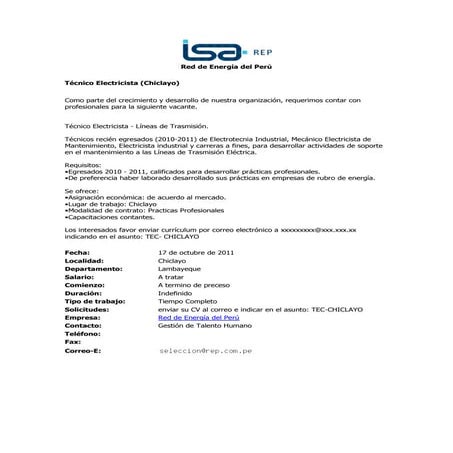 Convocatorias 17-10-11