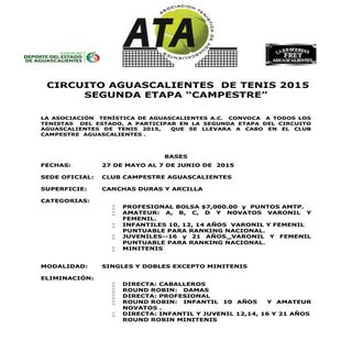 Convocatoria segunda etapa circuito...